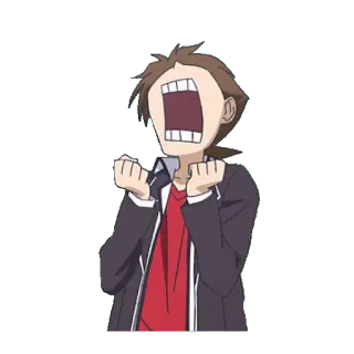 ๐ต 0581875d anime, cartoon, shocked, reaction, excited whatsapp sticker