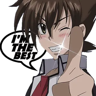 ๐ 13c6958b I'M THE BEST anime, cartoon, character, best, thumbs up whatsapp sticker