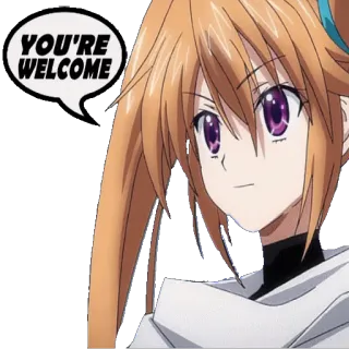 ๐ 19fe7441 YOU'RE WELCOME anime, female, woman, cartoon, expression, you're welcome whatsapp sticker