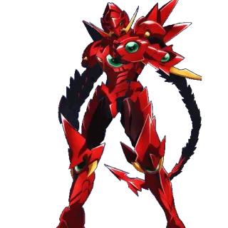 ๐ฒ 4f69de49 armor, red, anime whatsapp sticker