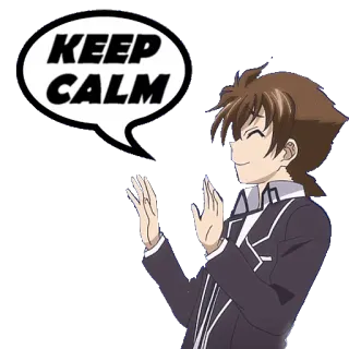 ๐ 5eadcf52 KEEP CALM calm, anime, cartoon, character whatsapp sticker