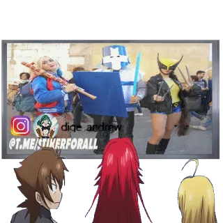๐บ 9ddbb09c @T.ME/STIKERFORALL
dige andrew cosplay, Harley Quinn, Wolverine, comic con whatsapp sticker