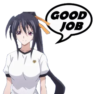 ๐จ bfe0dc01 GOOD JOB anime, good job, celebration whatsapp sticker