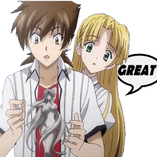 ๐ d38fa68d GREAT anime, speech bubble, character, woman, man whatsapp sticker