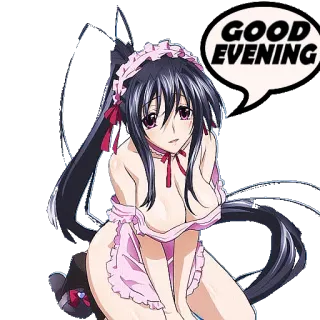 ๐ df8491b3 GOOD EVENING anime, girl, good evening, greeting whatsapp sticker