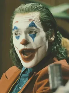 🃏 3f44a0d7 Joker joker, clown, joaquin phoenix, dc comics, villain, movie telegram sticker