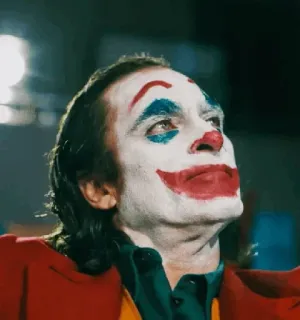 🃏 56f95fc5 Joker Joker, clown, makeup, DC Comics, movie, character telegram sticker