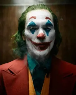 🃏 924712b3 Joker clown, villain, dc comics, movie, joaquin phoenix, joker telegram sticker