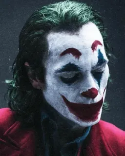 🃏 d49e263f Joker joker, joaquin phoenix, clown, villain, dc comics telegram sticker