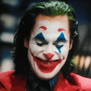 🃏 e83ab5ad Joker clown, villain, DC Comics, movie, character telegram sticker