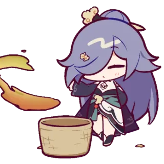 😌 9f8d2a76 Fu Xuan Honkai: Star Rail Anime, Chibi, Fofo, Video game, Fu Xuan, Honkai Star Rail telegram sticker