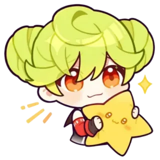 😊 ceae12c4 Anime, Kawaii, Estrela, Fofo, Chibi telegram sticker