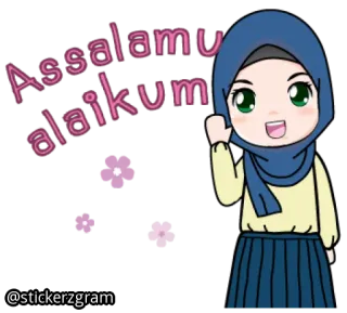 Hijab Gal @englishchatz whatsapp stickers