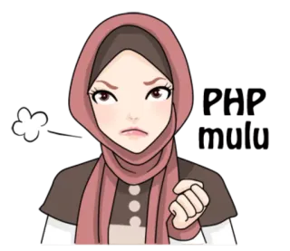 😪 099b5f64 生气, 女人, 头巾, 嘟嘴, 卡通, 贴纸 telegram sticker