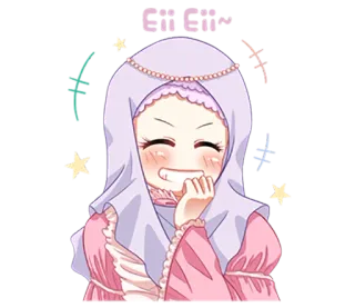 Hijab Princess (Muslim Kawaii Girl) telegram stickers