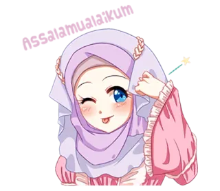 Hijab Princess (Muslim Kawaii Girl) whatsapp stickers