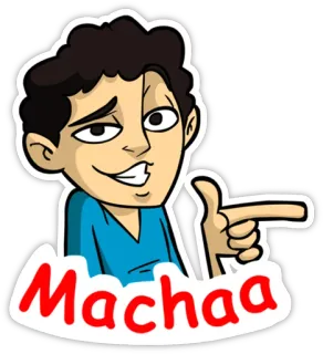 😌 cceeaea4 Machaa Cartone animato, Indicare, Slang indiano telegram sticker