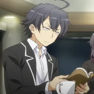 😡 0b338247 Hikigaya Hachiman My Teen Romantic Comedy SNAFU Anime, Postać, Hikigaya Hachiman, SNAFU, Oregairu telegram sticker