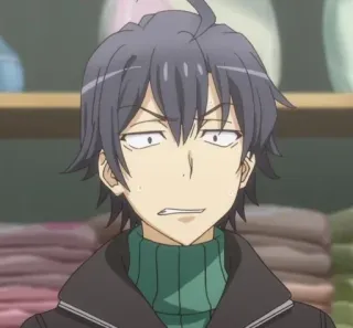 😎 13984deb Hachiman Hikigaya My Teen Romantic Comedy SNAFU Anime, Postać, Hachiman, Hikigaya, SNAFU, Oregairu telegram sticker