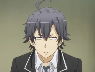 😑 43196b77 Hachiman Hikigaya My Teen Romantic Comedy SNAFU Anime, Postać, Hachiman, Hikigaya, Oregairu telegram sticker