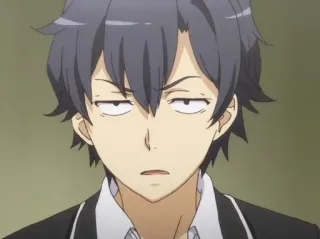 😎 8484941d Hachiman Hikigaya My Teen Romantic Comedy SNAFU Anime, Postać, Hachiman Hikigaya, Oregairu telegram sticker