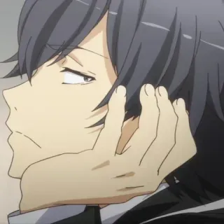 🍻 a79543cb Hachiman Hikigaya My Teen Romantic Comedy SNAFU Anime, Postać, Znudzony, Hachiman Hikigaya, Oregairu, Otaku, Naklejka telegram sticker