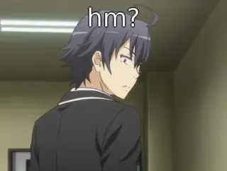 😎 ac5d2735 hm? anime, pytanie, hm, zdezorientowany telegram sticker