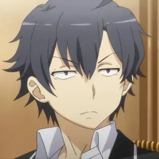 ☕️ e63fedbd Hachiman Hikigaya My Teen Romantic Comedy SNAFU Anime, Postać, Nastolatek, Animacja, Kreskówka telegram sticker