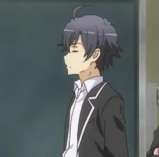 😡 ffbedbed Hachiman Hikigaya My Teen Romantic Comedy SNAFU Anime, Szkoła, Postać, Chłopak, Nastolatek, Hikigaya telegram sticker