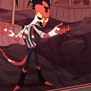 🤬 34889c3a Blitzo Helluva Boss 地狱, 恶魔, 小鬼, 卡通, 动画, Helluva, 老板 telegram sticker