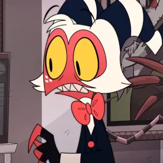 😩 60fdc945 Moxxie Helluva Boss 恶魔, 小鬼, 卡通, 地狱客栈, 不堪重负 telegram sticker