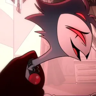 😘 ab21bf7c Stolas Helluva Boss 猫头鹰, 恶魔, 卡通, Helluva Boss telegram sticker