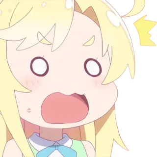😓 db2c183f anime, scioccato, sorpreso, cartone animato, carino, espressione, reazione whatsapp sticker