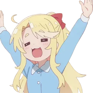 🤤 debb31de Anime, Ragazza, Carina, Bionda, Felice, Cartone animato whatsapp sticker