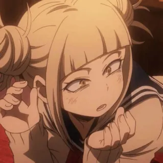 💉 4a1d7558 Himiko Toga My Hero Academia アニメ, 僕のヒーローアカデミア, トガヒミコ, ヴィラン telegram sticker