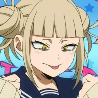 💉 87060cae Himiko Toga My Hero Academia アニメ, 僕のヒーローアカデミア, トガヒミコ, ヴィラン, かわいい telegram sticker