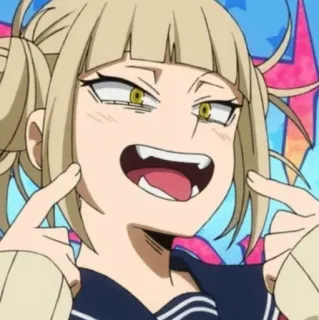 💉 b74aec9c Himiko Toga My Hero Academia アニメ, 僕のヒーローアカデミア, トガヒミコ, ヴィラン, キャラクター telegram sticker