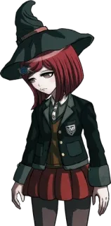 🪄 84fa64a1 Himiko Yumeno Danganronpa V3: Killing Harmony Anime, Videojuego, Bruja, Uniforme escolar, Mago telegram sticker