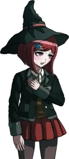 🪄 b672a81d Himiko Yumeno Danganronpa V3: Killing Harmony Anime, Manga, Videojuego, Mago, Usuario de magia, Bruja telegram sticker