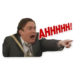 😱 96a2b3b2 AHHHHH! Schrei, Panik, ängstlich, Angst, verängstigt, Ausruf telegram sticker