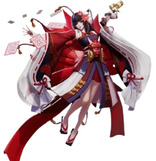 😋 079b7dce anime, manga, woman, red, japanese, mask, cards telegram sticker