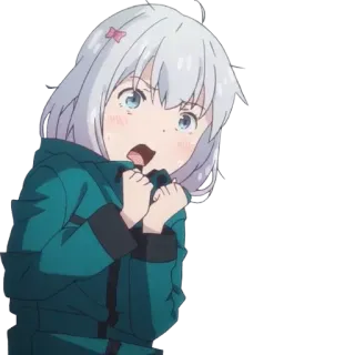 🙃 155ed1c8 anime, cute, girl, shocked telegram sticker