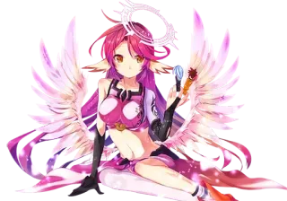 😊 9c57fb43 anime, angel, wings, girl, fantasy telegram sticker