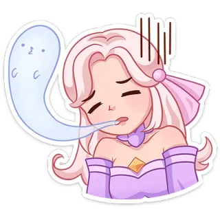 😵 457a62f6 Hoạt hình, Anime, Cô gái, Ma, Dễ thương, Mệt mỏi, Kiệt sức, Ốm telegram sticker