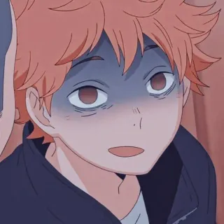 💫 8200be97 Hinata Haikyuu!! 动漫, 排球少年, 日向, 漫画, 震惊, 惊讶, 动漫人物 telegram sticker