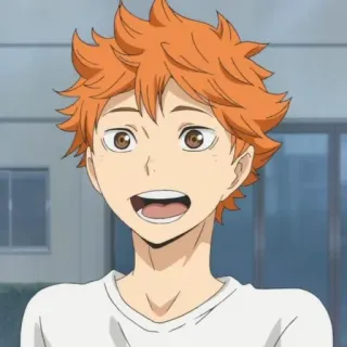 ☀️ 51e5e100 Hinata Shoyo Haikyu!! 动漫, 角色, 日向, 排球, 运动 telegram sticker