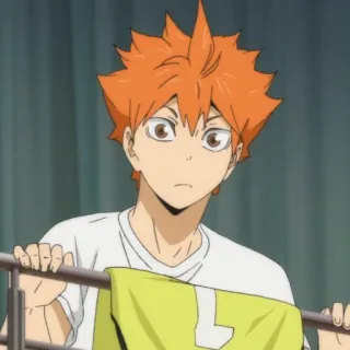 ☀️ 83a58e2c Hinata Haikyuu 动漫, 排球少年, 日向, 日向翔阳, 卡通, 排球 telegram sticker