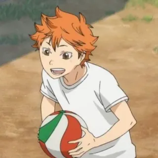 ☀️ 9f464cb3 Hinata Shoyo Haikyuu 动漫, 排球少年, 日向, 翔阳, 排球, 运动 telegram sticker