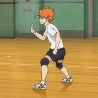 ☀️ ac9b529e Hinata Shoyo Haikyuu!! 动漫, 排球少年, 排球, 日向, 赞 telegram sticker