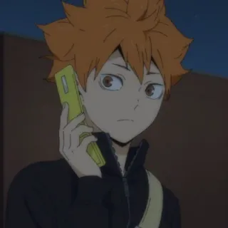 ☀️ afb800ab Hinata Shoyo Haikyuu!! 动漫, 排球少年, 日向翔阳, 排球, 角色 telegram sticker